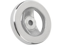 KIPP K0162.0125XCP 2-SPOKE HANDWHEEL D1=125 REAMED HOLE D2=05 ALUMINUM WITHOUT GRIP
