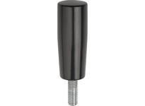KIPP K0172.306 TAPER GRIP FIXED SIZE:1 D=M06X18 D1=17 FORM:F THERMOSET HIGH-POLISH FINISH BLACK