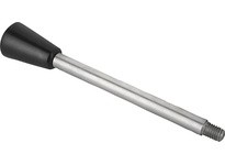 KIPP K0179.4A4X65 GRIP ROD 3/8-16 L=65 D=12 FORM:C TAPERED KNOB STEEL BLACK OXIDIZED COMP:THERMOSET COMP:BLACK HIGH-GLOSS