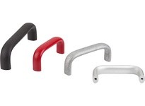 KIPP K0204.11600306 PULL HANDLE OVAL A=160 L=177 D=M08 H=55 ALUMINUM NATURAL ANODIZED