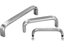 KIPP K0208.25006 PULL HANDLE A=250 L=260 H=45 STAINLESS STEEL 1.4404 SEMI-GLOSS VIBRATORY D=M06X12