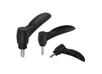 KIPP K0252.2081X30 ADJUSTABLE HANDLE ECO SIZE:2 M08X30 PLASTIC BLACK RAL7021 COMP:STEEL