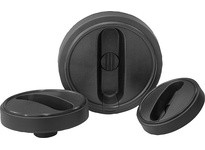 KIPP K0256.2100CO HANDWHEEL D1=100 REAMED HOLE D2=0375 WITHOUT TRANSVERSE HOLE SIZE:2 THERMOPLASTIC WITHOUT GRIP