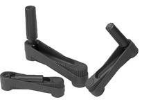 KIPP K0266.12CP CRANK HANDLE SIZE:2 REAMED HOLE D2=05 A=100 H=1052 THERMOPLASTIC FOLD-DOWN COMP:THERMOPLASTIC