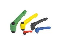 KIPP K0269.1A086 ADJUSTABLE HANDLE SIZE:1 10-24 PLASTIC GREEN RAL6032 COMP:STEEL