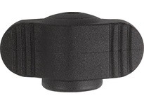 KIPP K0274.005 WING GRIP MINIWING D=M05 A=28 H=15 FORM:K WITH INTERNAL THREAD THERMOPLASTIC BLACK RAL7021 COMP:BRASS