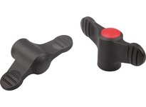 KIPP K0274.09056 WING GRIP D=M05 A=38 H=18 FORM:K WITH INTERNAL THREAD THERMOPLASTIC BLACK RAL7021 COMP:STAINLESS STEEL 1.4305