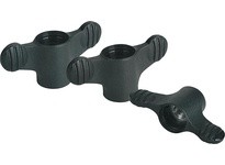 KIPP K0274.101A1 WING GRIP D=10-32 TAPPED THROUGH THREAD A=50 H=24 FORM:D THERMOPLASTIC BLACK RAL7021