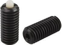 KIPP K0318.AD SPRING PLUNGER SPRING FORCE D=6-32 L=10 STEEL COMP:PIN POM PU=25