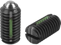 KIPP K0321.212 SPRING PLUNGER INTENSIFIED SPRING FORCE LONG-LOK D=M12 L=22 STEEL COMP:BALL STEEL PU=5