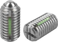 KIPP K0322.2A2 SPRING PLUNGER INTENSIFIED SPRING FORCE LONG-LOK D=1/4-20 L=14 STAINLESS STEEL COMP:BALL STAINLESS