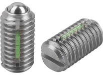 KIPP K0322.AE SPRING PLUNGER SPRING FORCE LONG-LOK D=8-32 L=9 STAINLESS STEEL COMP:BALL STAINLESS STEEL PU=10