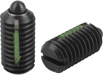 KIPP K0323.A4 SPRING PLUNGER SPRING FORCE LONG-LOK D=3/8-16 L=19 STEEL COMP:PIN STEEL PU=10