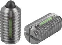 KIPP K0324.1A4 SPRING PLUNGER LIGHT SPRING FORCE LONG-LOK D=3/8-16 L=19 STAINLESS STEEL COMP:PIN STAINLESS STEEL PU=5