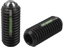 KIPP K0325.A2 SPRING PLUNGER SPRING FORCE LONG-LOK D=1/4-20 L=15 STEEL COMP:BALL STEEL PU=10
