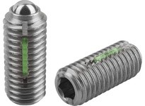 KIPP K0326.2A6 SPRING PLUNGER INTENSIFIED SPRING FORCE LONG-LOK D=5/8-11 L=33 STAINLESS STEEL COMP:BALL STAINLESS