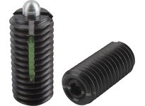 KIPP K0327.1A3 SPRING PLUNGER LIGHT SPRING FORCE LONG-LOK D=5/16-18 L=22 STEEL COMP:PIN STEEL PU=10