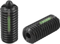 KIPP K0327.206 SPRING PLUNGER INTENSIFIED SPRING FORCE LONG-LOK D=M06 L=20 STEEL COMP:PIN STEEL PU=10