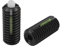 KIPP K0328.10 SPRING PLUNGER SPRING FORCE LONG-LOK D=M10 L=22 STEEL COMP:PIN POM PU=10
