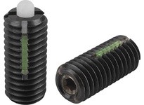 KIPP K0328.1A3 SPRING PLUNGER LIGHT SPRING FORCE LONG-LOK D=5/16-18 L=22 STEEL COMP:PIN POM PU=10