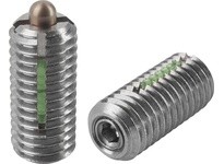 KIPP K0329.A1 SPRING PLUNGER SPRING FORCE LONG-LOK D=10-32 L=18 STAINLESS STEEL COMP:PIN STAINLESS STEEL PU=5
