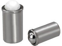 KIPP K0333.108 SPRING PLUNGER SPRING FORCE SMOOTH VERSION D=8 L=16 STAINLESS STEEL LONG VERSION COMP:STAINLESS STEEL