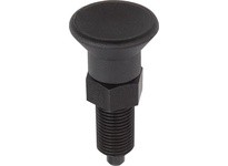 KIPP K0338.1004AK INDEXING PLUNGER SIZE:0 D1=5/16-24 D=4 FORM:A WO. GROOVE WITHOUT LOCKNUT STEEL HARDENED COMP:THERMOPLASTIC