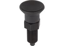 KIPP K0338.1516A8 INDEXING PLUNGER SIZE:5 D1=1-8 D=16 FORM:A WO. GROOVE WITHOUT LOCKNUT STEEL HARDENED COMP:THERMOPLASTIC