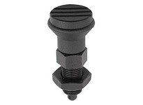 KIPP K0339.02105AL INDEXING PLUNGER SIZE:1 D1=3/8-24 D=5 FORM:B WO. GROOVE WITH LOCKNUT STAINLESS STEEL HARDENED