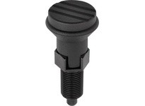 KIPP K0339.3105AL INDEXING PLUNGER SIZE:1 D1=3/8-24 D=5 FORM:C WITH LOCKING SLOT WITHOUT LOCKNUT STEEL HARDENED