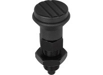 KIPP K0339.4410 INDEXING PLUNGER SIZE:4 D1=M20X15 D=10 FORM:D WITH LOCKING SLOT WITH LOCKNUT STEEL HARDENED