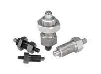 KIPP K0341.1005A4 INDEXING PLUNGER WO. GROOVE SIZE:0 D1=3/8-16 FORM:E STEEL HARDENED