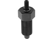 KIPP K0341.11516 INDEXING PLUNGER WO. GROOVE SIZE:5 D1=M24X2 FORM:E STAINLESS STEEL NOT HARDENED
