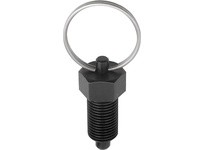 KIPP K0342.3105 INDEXING PLUNGER WO. GROOVE SIZE:1 D1=M10X1 FORM:R STEEL HARDENED