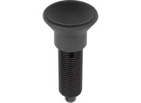 KIPP K0343.1206A5 INDEXING PLUNGER WO. GROOVE SIZE:2 D1=1/2-13 FORM:G STEEL COMP:THERMOPLASTIC COMP:BLACK RAL7021
