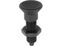 KIPP K0343.2516 INDEXING PLUNGER WO. GROOVE SIZE:5 D1=M24X2 FORM:H STEEL COMP:THERMOPLASTIC COMP:BLACK RAL7021