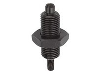 KIPP K0345.12004 INDEXING PLUNGER WITHOUT COLLAR SIZE:0 D1=M08X1 D=4 FORM:K WITH THREADED PIN WITH LOCKNUT STAINLESS STEEL NOT