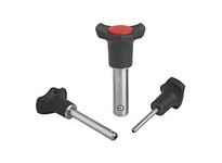KIPP K0363.3806010 BALL LOCK PIN WITH MUSHROOM GRIP FORM:A METAL COLLAR D1=6 L=10 L1=7 L5=17 STAINLESS STEEL BRIGHT
