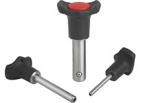 KIPP K0363.38CNL16 BALL LOCK PIN WITH MUSHROOM GRIP FORM:A METAL COLLAR D1=5/16 L=1.0INCH L1=79 L5=333 STAINLESS