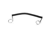 KIPP K0367.20200 RETAINING SPIRAL CABLE WITH KEY RING L=200 POLYURETHANE COMP:STAINLESS STEEL