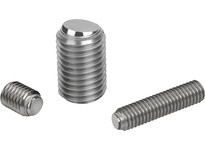 KIPP K0384.20512 BALL-END THRUST SCREW WITHOUT HEAD FORM:B FLATTENED BALL M05 L=116 STAINLESS STEEL BRIGHT COMP:STAINLESS
