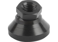 KIPP K0395.110 SWIVEL FOOT D1=M10 D=32 H=22 FORM:A CARBON STEEL COMP:FREE-CUTTING STEEL