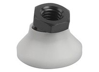 KIPP K0395.2A4 SWIVEL FOOT D1=3/8-16 D=32 H=22 FORM:D POM COMP:STAINLESS STEEL