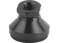 KIPP K0395.4A7 SWIVEL FOOT D1=3/4-10 D=60 H=45 FORM:G CARBON STEEL ANTI-SLIP PLATE COMP:FREE-CUTTING STEEL