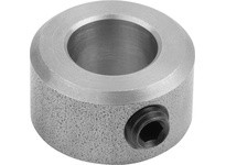 KIPP K0406.301603 SHAFT COLLAR DIN705 FORM:E GRUB SCREW W. HEX. SOCKET 16X28 B=12 STEEL GALVANIZED BLUE-PASSIVAT