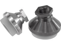 KIPP K0420.3A5 SWIVEL FOOT VIBRATION ABSORBING D1=1/2-13 D=40 H=34 STAINLESS STEEL
