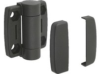 KIPP K0439.56232308 HINGE W. DETENT 735X56 THERMOPLASTIC BLACK COMP:STAINLESS STEEL A1=2275 A2=2275 A3=3675 A4=3675