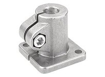 KIPP K0477.540 TUBE CLAMP W. FOOT M=90 G=90 L=70 FORM:B ALUMINUM FOR RND. TUBES COMP:STEEL A=4017