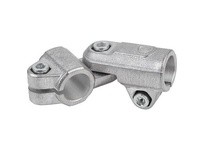 KIPP K0488.525 TUBE CLAMP 2-WAY HINGE FOR RND. TUBES ALUMINUM COMP:STEEL A=251