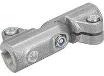 KIPP K0489.525 TUBE CLAMP 2-WAY HINGE ALUMINUM FOR RND. TUBES COMP:STEEL A=251